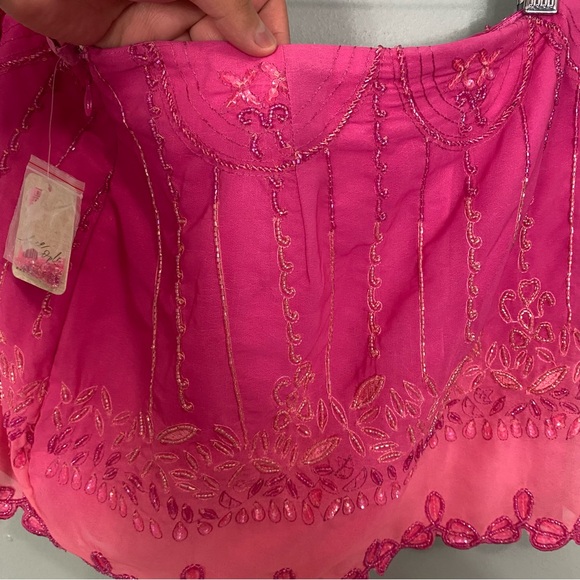 Free People Pink Embroidered Wrap Skort - Picture 9 of 12